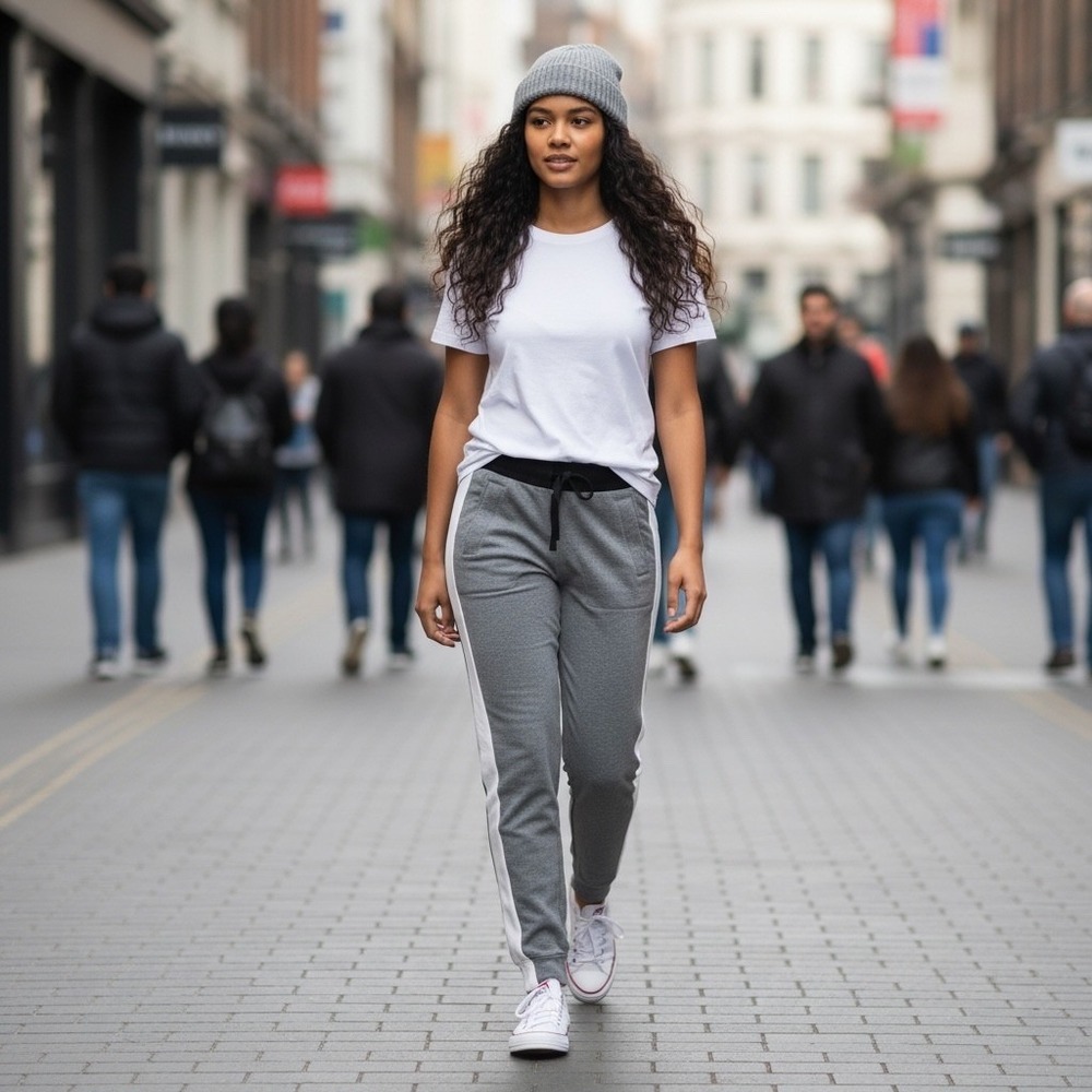 Norma Kamali Pantalone Sportivo‎ Boyfriend Joggers Grey / Blk XS/29 Sweatpants
